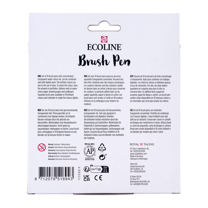 Ecoline Ecoline Brush Pen estuche Botánico 10 colores