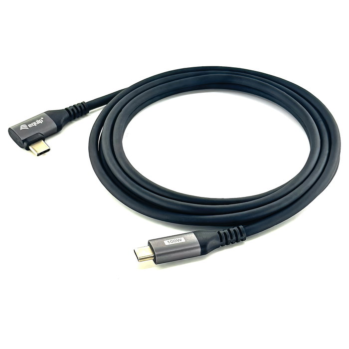 Equip Cable USB-C a USB-C 2.0 3m Ángulo 90° 100W Negro