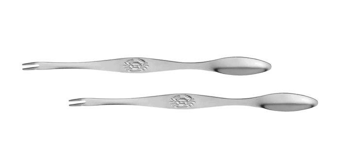 Inde Set de 24 Tenedores para Marisco My Bar de Acero Inoxidable, 16 cm