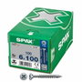 Spax Tornillo Universal Cabeza Plana 6x100mm T30 - 100 Unidades