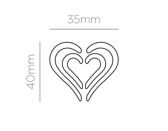 Innspiro Troqueladora de figuras 3D Pop Up corazón 38mm
