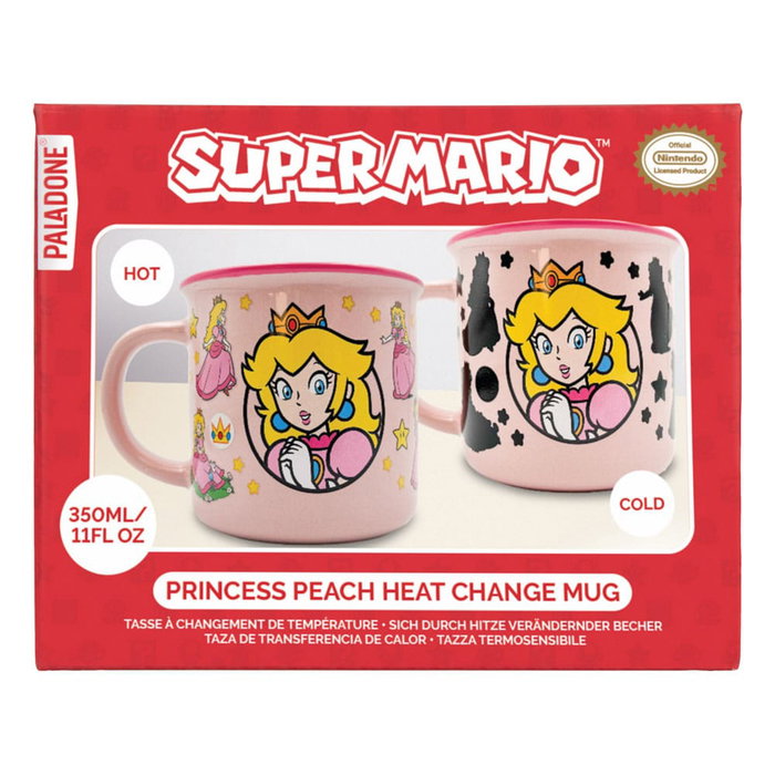 Paladone Taza térmica Princess Peach Super Mario con efecto térmico inevitable