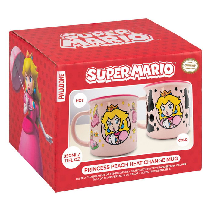 Paladone Taza térmica Princess Peach Super Mario con efecto térmico inevitable