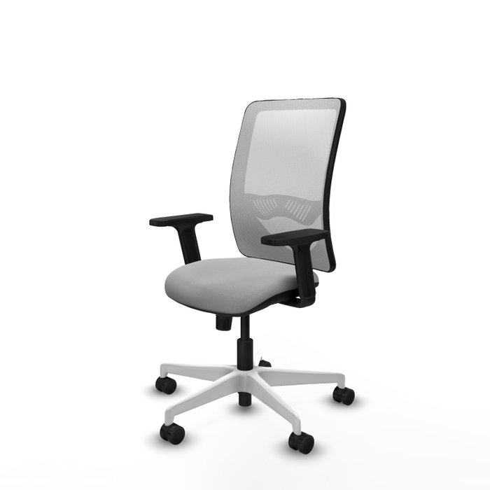 PIQUERAS Y CRESPO Silla de oficina Zulema con mecanismo Sincro, Gris claro y Blanco PIQUERAS Y CRESPO Silla de oficina Zulema con mecanismo Sincro, Gris claro y Blanco