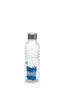La Mediterran Botella de Vidrio Decorada con Tapa de Acero Inoxidable 500 ml 6.7x6.7x22.7 cm (24 Unidades)