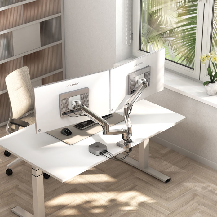 Alogic Flux Dual Flexible Monitor Arms para dos monitores de 17-35 pulgadas