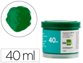Liderpapel Témpera escolar verde 40 ml (Pack de 5)