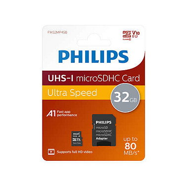 Philips MicroSDHC 32GB Clase 10 UHS-I U1 con adaptador