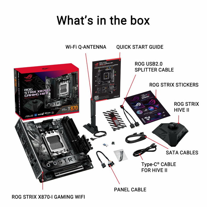 ASUS ROG Strix X870-I Gaming WiFi AMD X870 Mini ITX