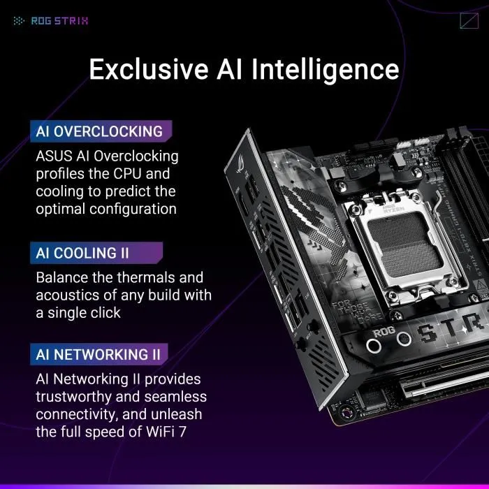 Asus ASU1728003861691 Placa base STRIX X870-I GAMING WiFi Asus ASU1728003861691 Placa base STRIX X870-I GAMING WiFi