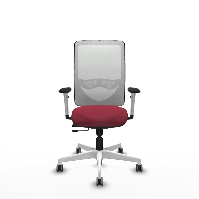 PIQUERAS Y CRESPO Silla de oficina Zulema con mecanismo Sincro/Traslack, Granate y Blanco PIQUERAS Y CRESPO Silla de oficina Zulema con mecanismo Sincro/Traslack, Granate y Blanco