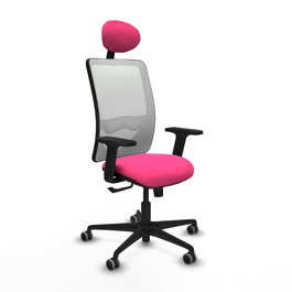 PIQUERAS Y CRESPO Silla de oficina Zulema Rosa con mecanismo Sincro