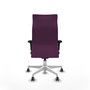 PIQUERAS Y CRESPO Sillón Albacete Morado con Mecanismo Sincro y Base Blanca