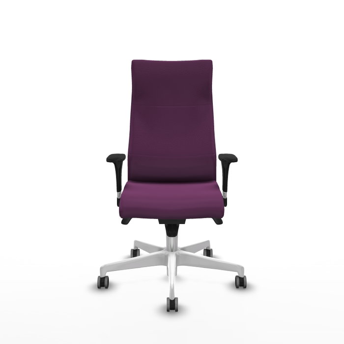 PIQUERAS Y CRESPO Sillón Albacete Morado con Mecanismo Sincro y Base Blanca