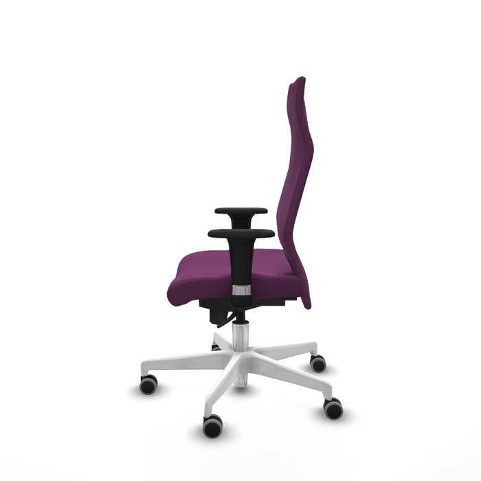 PIQUERAS Y CRESPO Sillón Albacete Morado con Mecanismo Sincro y Base Blanca