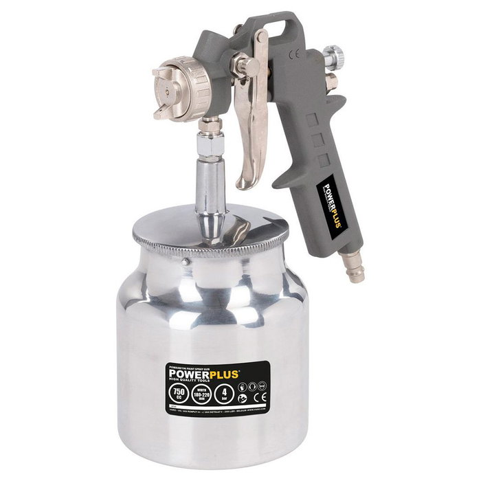 Powerplus Pistola neumática de pintura por aspiración 750 ml