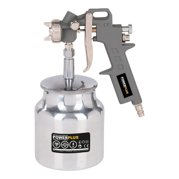 Powerplus Pistola neumática de pintura por aspiración 750 ml