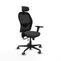 PIQUERAS Y CRESPO Silla de oficina Jorquera Sincro/Traslack Gris oscuro/Negro