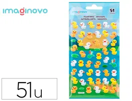 Imaginovo Pegatinas Cute Animals Patitos con Relieve 190x105 mm