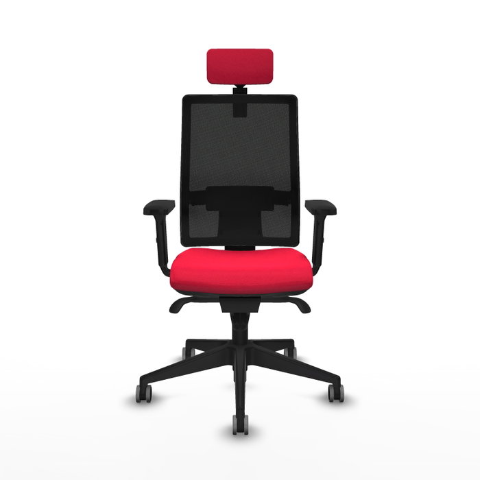 PIQUERAS Y CRESPO Silla de oficina Horna con mecanismo Sincro, Rojo y Negro PIQUERAS Y CRESPO Silla de oficina Horna con mecanismo Sincro, Rojo y Negro