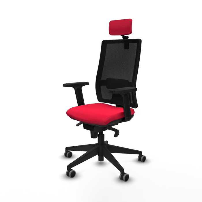 PIQUERAS Y CRESPO Silla de oficina Horna con mecanismo Sincro, Rojo y Negro PIQUERAS Y CRESPO Silla de oficina Horna con mecanismo Sincro, Rojo y Negro