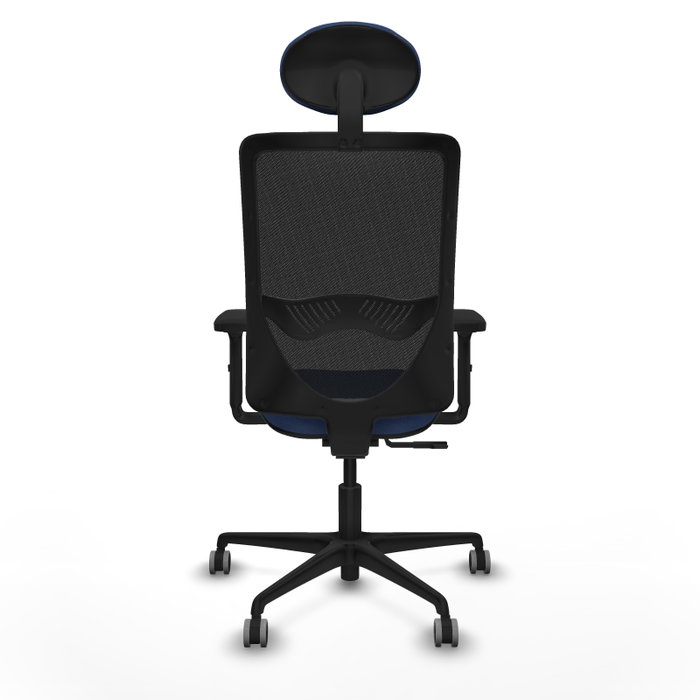 PIQUERAS Y CRESPO Silla de oficina Zulema con mecanismo Sincro, Azul marino y Negro