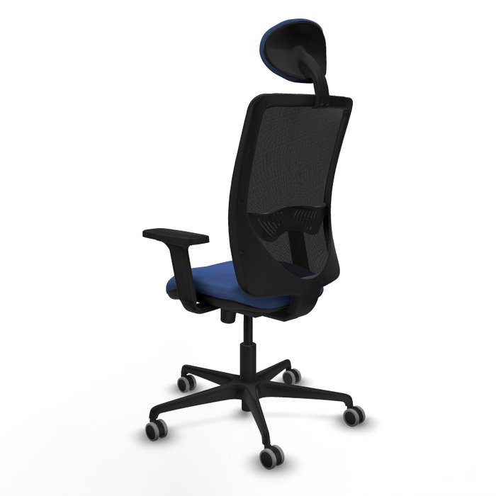 PIQUERAS Y CRESPO Silla de oficina Zulema con mecanismo Sincro, Azul marino y Negro