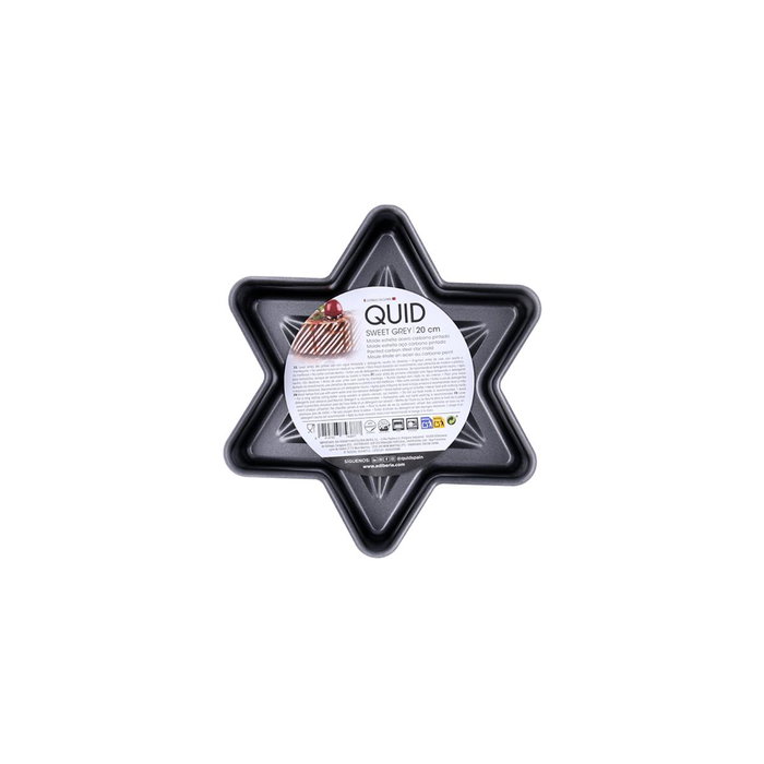 Quid Molde Estrella Sweet Grey Gris en Acero al Carbono