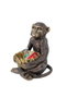 DKD Home Decor Figura de Mono en Resina Marrón y Dorado