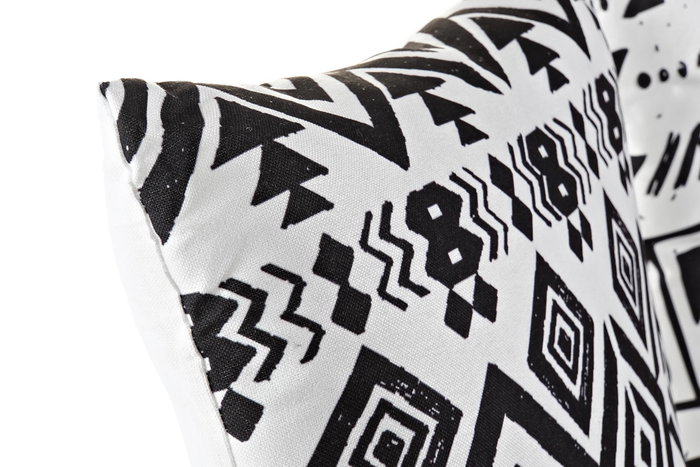 DKD Home Decor Pack de 4 Cojines de Poliéster y Algodón Surtidos