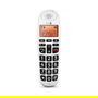 Doro PhoneEasy 100w - Teléfono DECT con altavoz, 20 entradas en agenda, identificador de llamadas y pantalla con luz de fondo, color Blanco