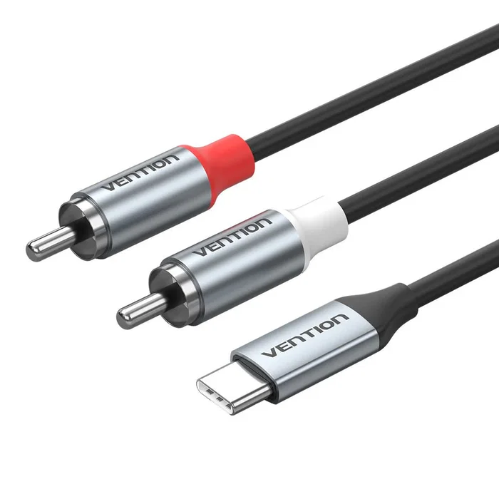 Vention Cable de Audio DAC USB-C Macho a 2xRCA Macho 1m Gris Vention Cable de Audio DAC USB-C Macho a 2xRCA Macho 1m Gris