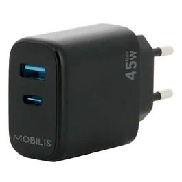 Mobilis Cargador Universal de Dispositivo Móvil Negro Corriente Alterna Auto 001363