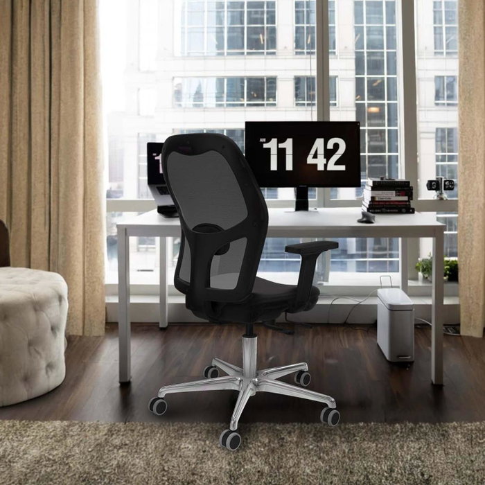PIQUERAS Y CRESPO Silla de oficina Jorquera Gris con mecanismo Sincro/Traslack