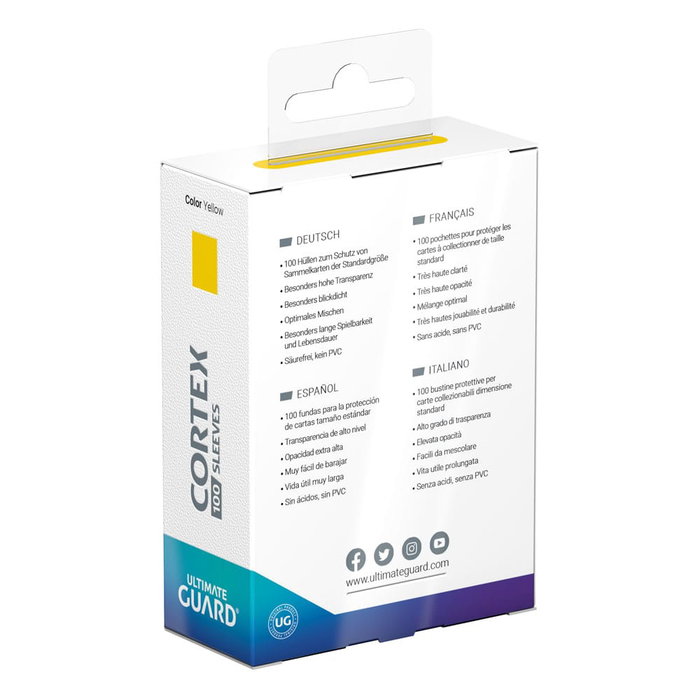 Ultimate Guard Cortex Sleeves Standard Size (100) - Yellow Ultimate Guard Cortex Sleeves Standard Size (100) - Yellow