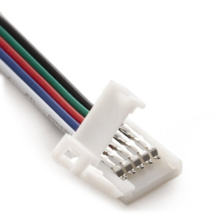 Conector Tira LED RGBw Simple con Cable Conector Tira LED RGBw Simple con Cable