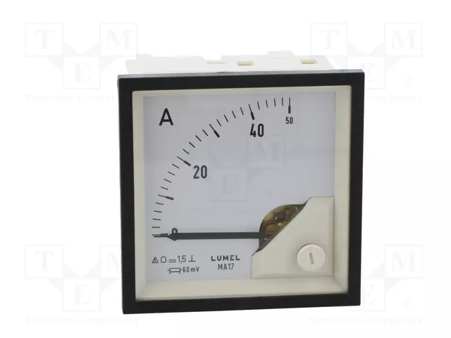 LUMEL Amperímetro Analógico para Panel 0÷50A DC Serie MA17