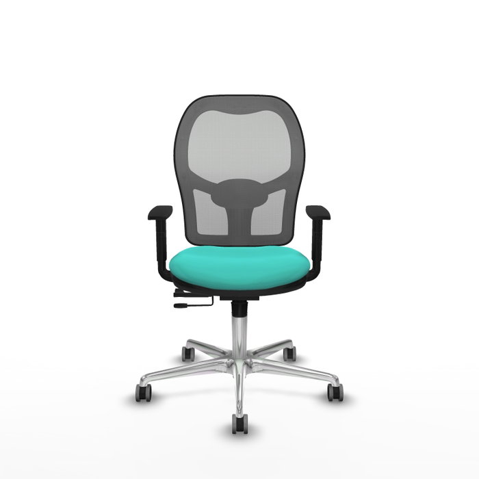 PIQUERAS Y CRESPO Silla de oficina Jorquera con mecanismo Sincro/Traslack, Turquesa y Gris PIQUERAS Y CRESPO Silla de oficina Jorquera con mecanismo Sincro/Traslack, Turquesa y Gris