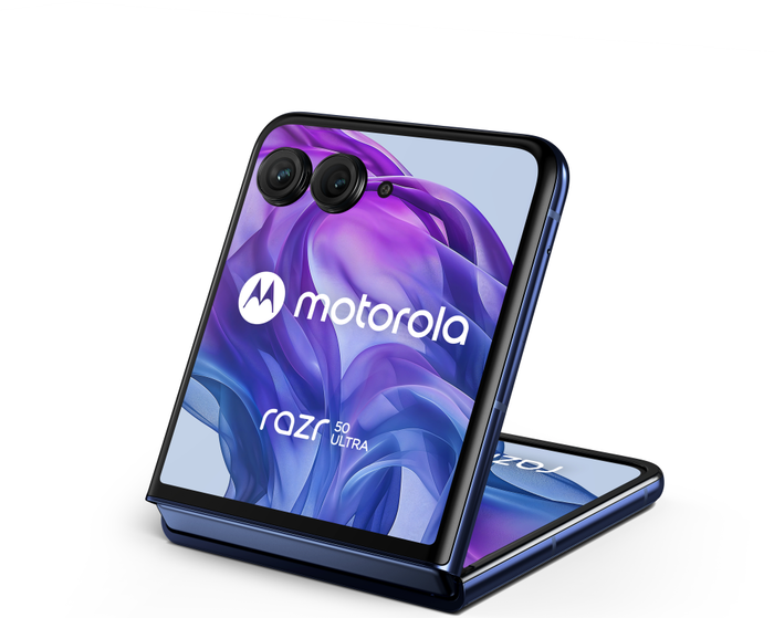 Motorola RAZR 50 Ultra Smartphone Plegable 6.9" OLED 165Hz, Snapdragon 8s Gen 3, 12GB RAM, 512GB, Cámara 50MP, 4000mAh, 5G, Android 14, Azul