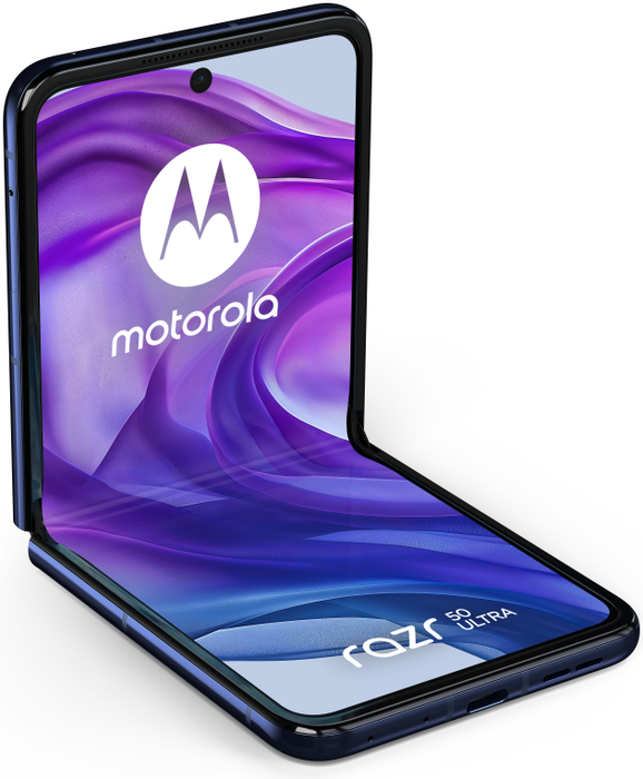 Motorola RAZR 50 Ultra Smartphone Plegable 6.9" OLED 165Hz, Snapdragon 8s Gen 3, 12GB RAM, 512GB, Cámara 50MP, 4000mAh, 5G, Android 14, Azul