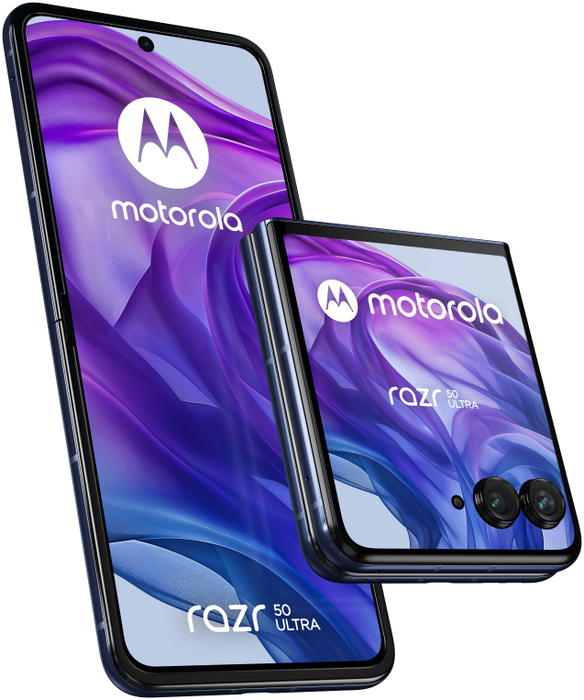 Motorola RAZR 50 Ultra Smartphone Plegable 6.9" OLED 165Hz, Snapdragon 8s Gen 3, 12GB RAM, 512GB, Cámara 50MP, 4000mAh, 5G, Android 14, Azul