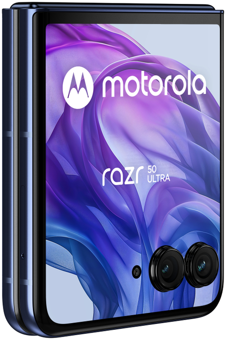 Motorola RAZR 50 Ultra Smartphone Plegable 6.9" OLED 165Hz, Snapdragon 8s Gen 3, 12GB RAM, 512GB, Cámara 50MP, 4000mAh, 5G, Android 14, Azul