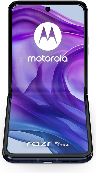 Motorola RAZR 50 Ultra Smartphone Plegable 6.9" OLED 165Hz, Snapdragon 8s Gen 3, 12GB RAM, 512GB, Cámara 50MP, 4000mAh, 5G, Android 14, Azul