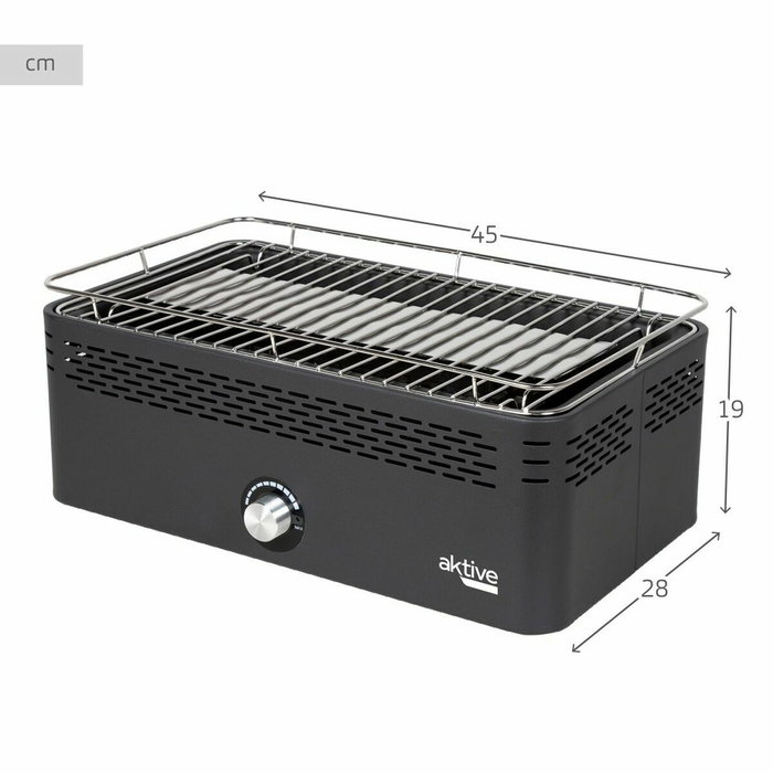 Color Baby Barbacoa Rectangular Sin Humo Con Protección Antigoteo 45X28X19Cm