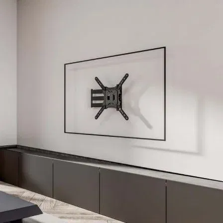 Aisens Soporte Pared WT65TSLE-383 Giratorio, Inclinable, Nivelable para Monitores y TV de 23-65" hasta 35kg Negro