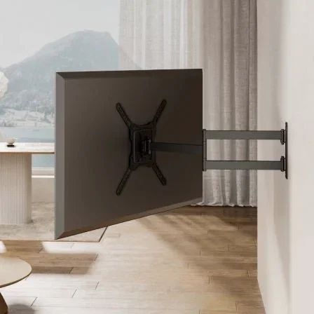 Aisens Soporte Pared WT65TSLE-383 Giratorio, Inclinable, Nivelable para Monitores y TV de 23-65" hasta 35kg Negro