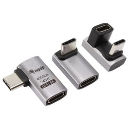 EQUIP Adaptador USB 4.0 a USB-C 40Gbps 240W PD - Pack de 3 Unidades Gris
