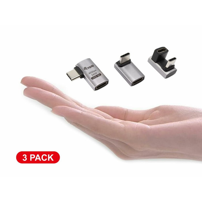 Equip Adaptador USB 4.0 a USB-C 40Gbps 240W PD Paquete de 3 Equip Adaptador USB 4.0 a USB-C 40Gbps 240W PD Paquete de 3