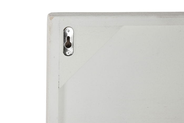 DKD Home Decor Decoracion Pared Scandi Blanco Natural 6 x 120 x 120 cm Set de 2