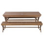 DKD Home Decor Mesa Set 3 Teca 200x100x78 Marrón